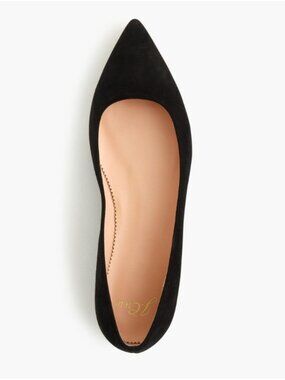 J.Crew Pointed-toe Flats In Suede Black Women's size 10 classic business casual